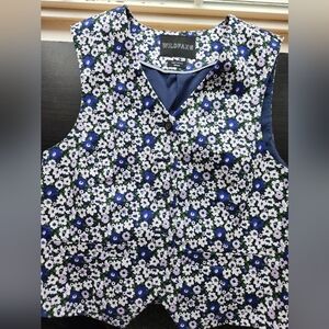 Wildfang floral ultimate waistcoat button vest small